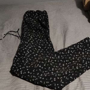 Express Black Floral Women's Jumpsuit